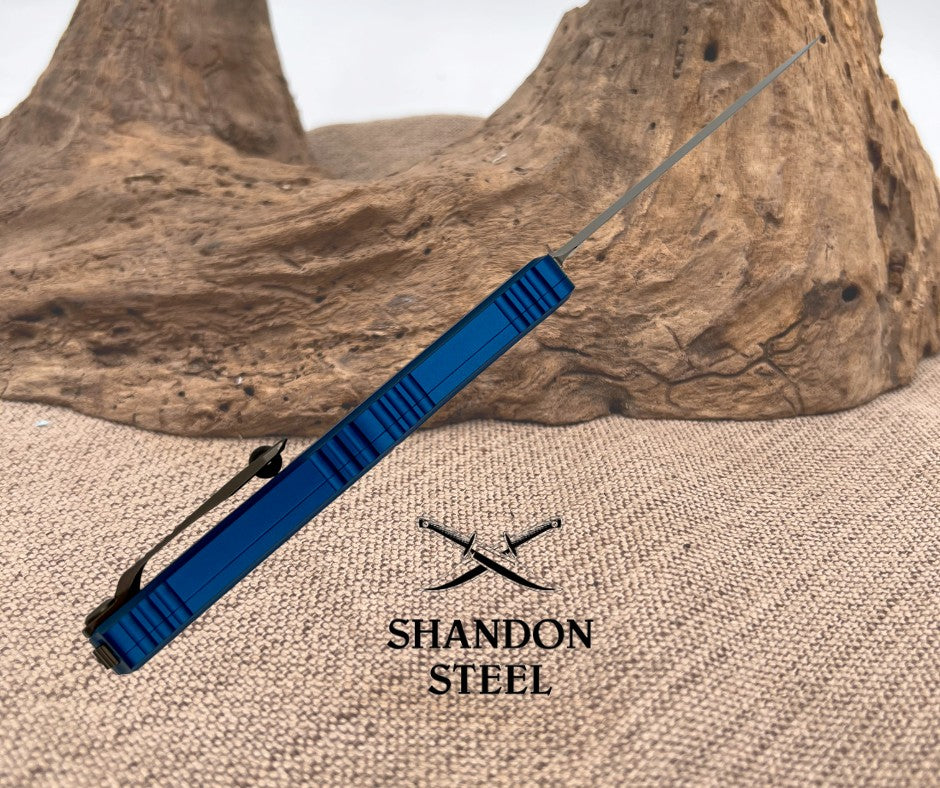 Microtech HERA II MINI RECURVE SATIN STANDARD BLUE 1705M-4BL