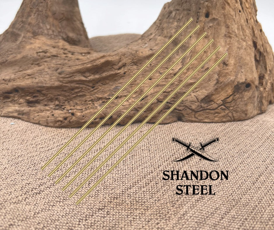 Brass Rods 1/16" x 5" Solid Round 6 Pieces Craft Making Handle Pin Lathe