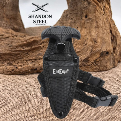 ElitEdge 5.5-Inch Push Dagger with ABS Sheath – Black – 20641BK
