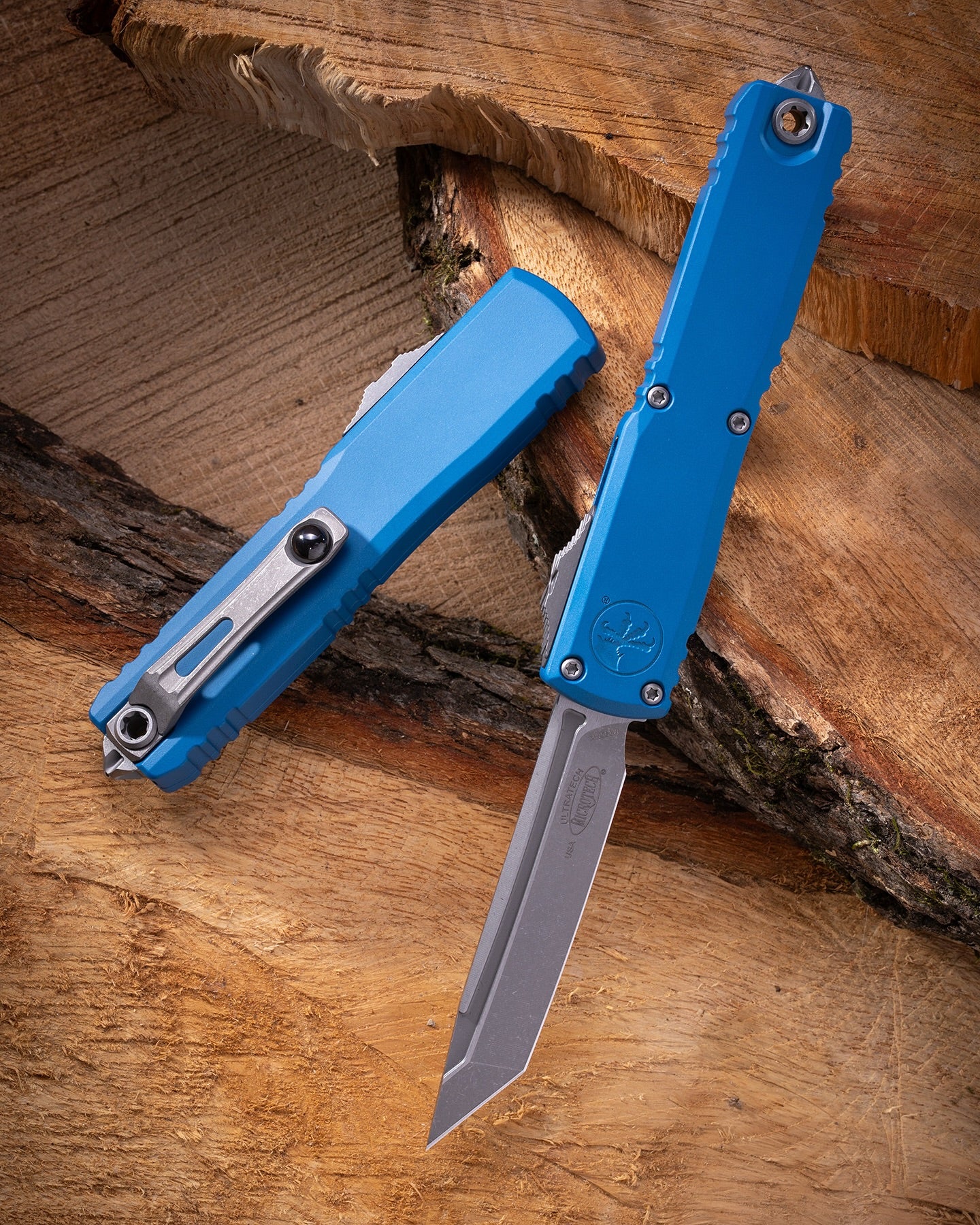 Microtech ULTRATECH GEN III ZBP T/E APOCALYPTIC STANDARD BLUE 1123-10APBL