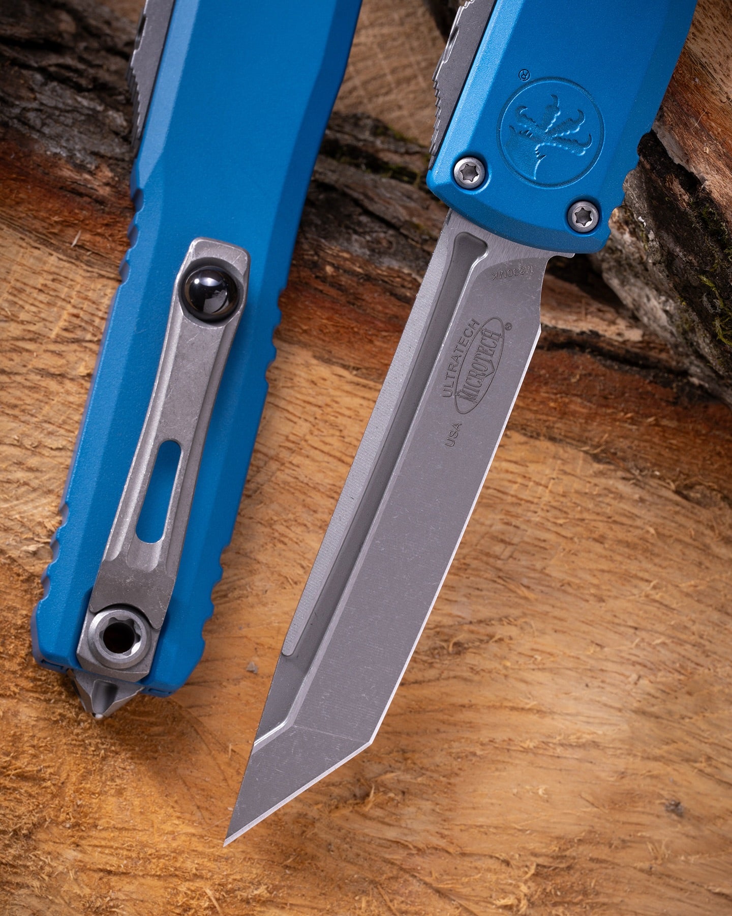 Microtech ULTRATECH GEN III ZBP T/E APOCALYPTIC STANDARD BLUE 1123-10APBL