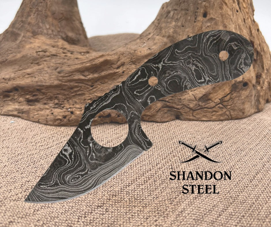 Alabama Damascus Steel Knife Blade ADS061