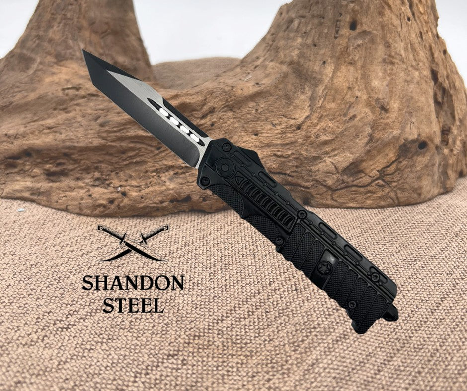Armed Force Tactical 5.5" OTF Knife with Tanto Blade 264BKTP
