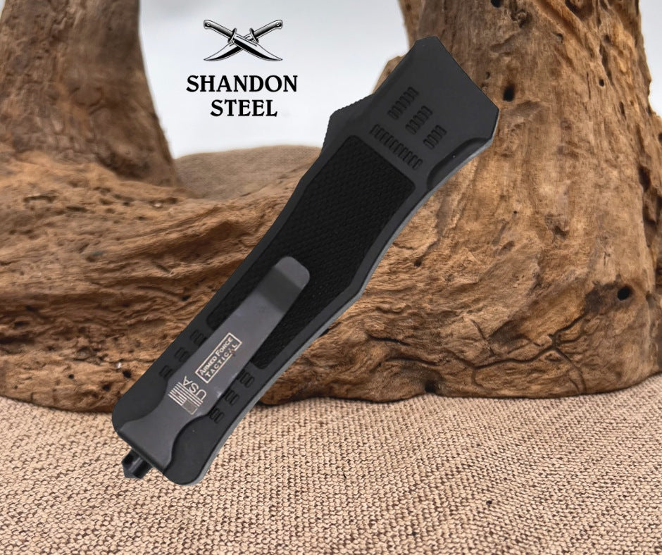 Armed Force Tactical 3.5" ABS OTF Automatic Knife w/ Drop Point Blade 312LBKCP