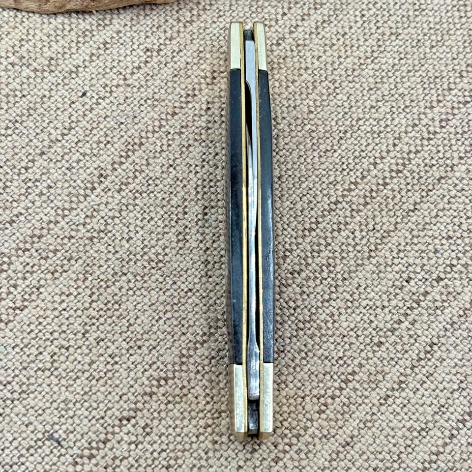 Vintage BUCK CREEK Solingen Two Blade Half Congress COBRA Carbon Steel (173)