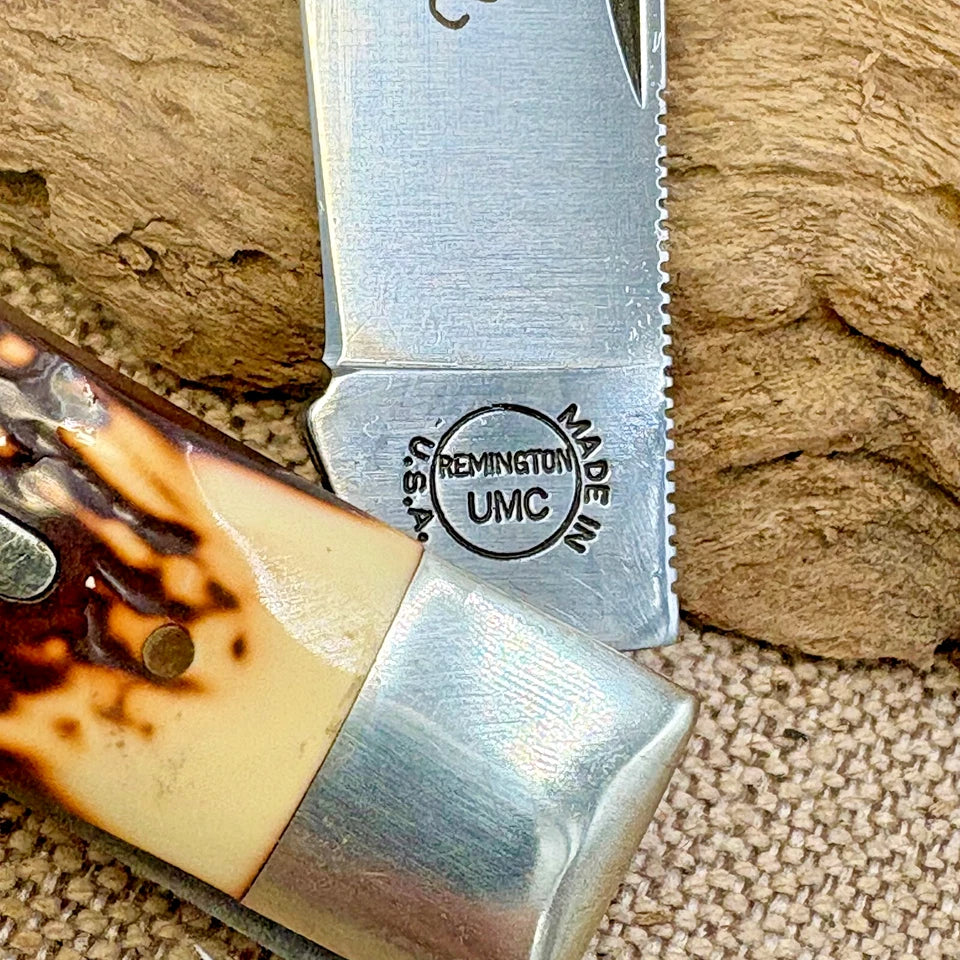 REMINGTON UMC USA DELRIN JUMBO BULLET TRAPPER KNIFE 1990 R1306 (80)