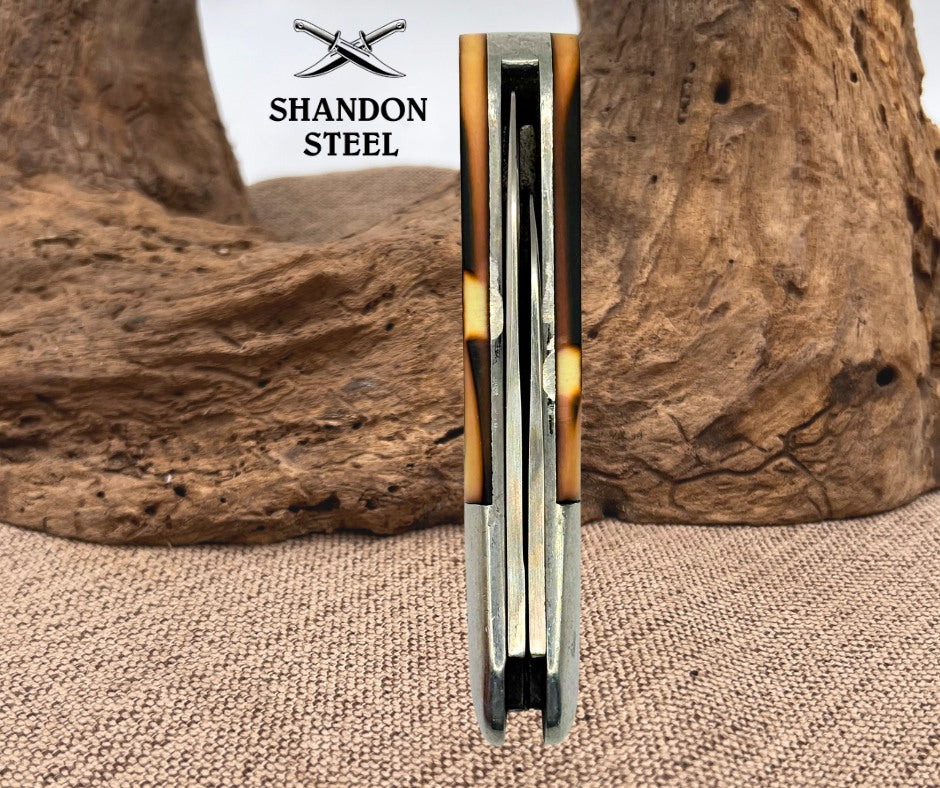 Queen Steel USA Vintage 2-Blade Barlow Folding Pocket Knife Patent #2728139 (10)