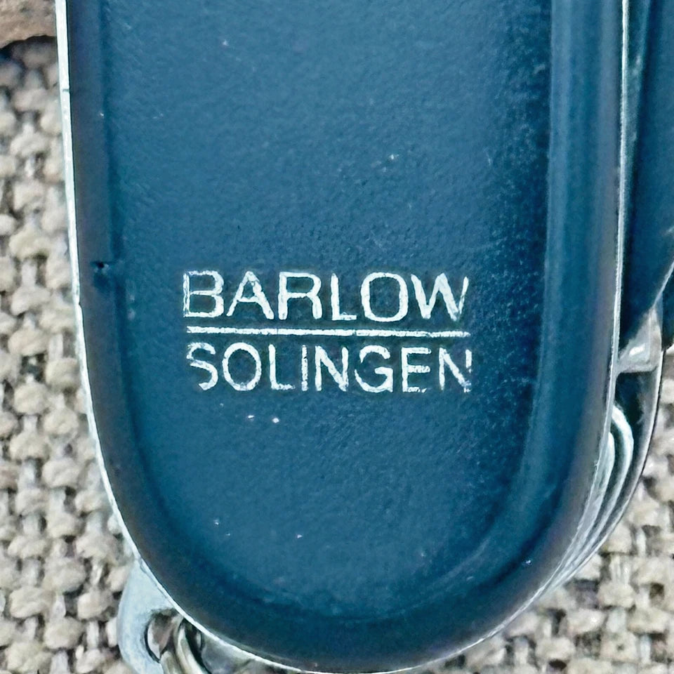 Barlow Solingen Vintage Black 5 Blade Multi Tool Pocket Knife scissors (228)