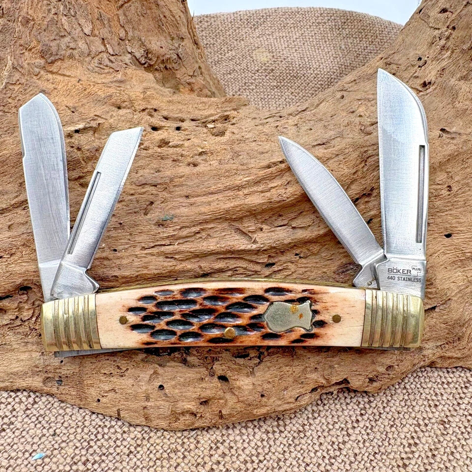Boker Plus 440Stainless 4 Blade Congress Traditional Folding Knife 01B0205 (109)
