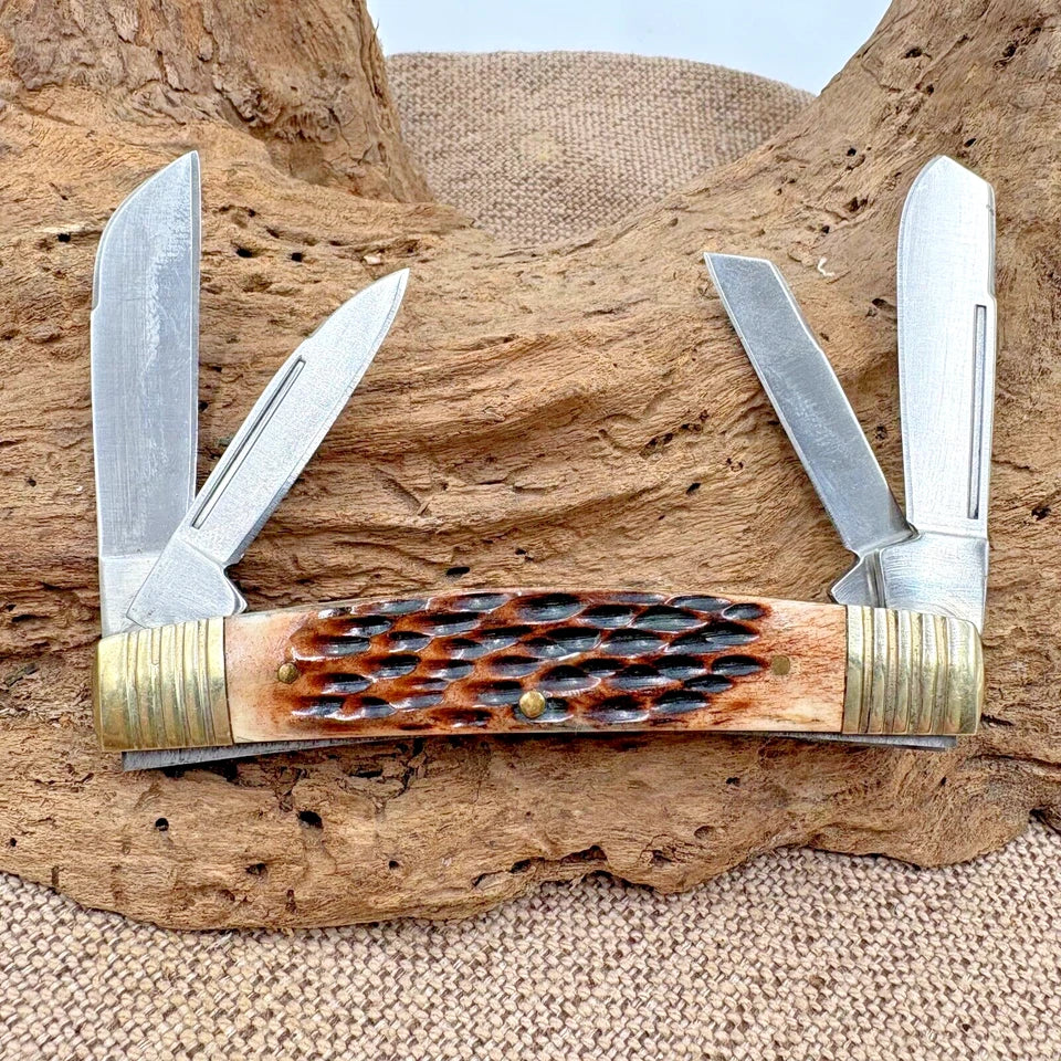 Boker Plus 440Stainless 4 Blade Congress Traditional Folding Knife 01B0205 (109)