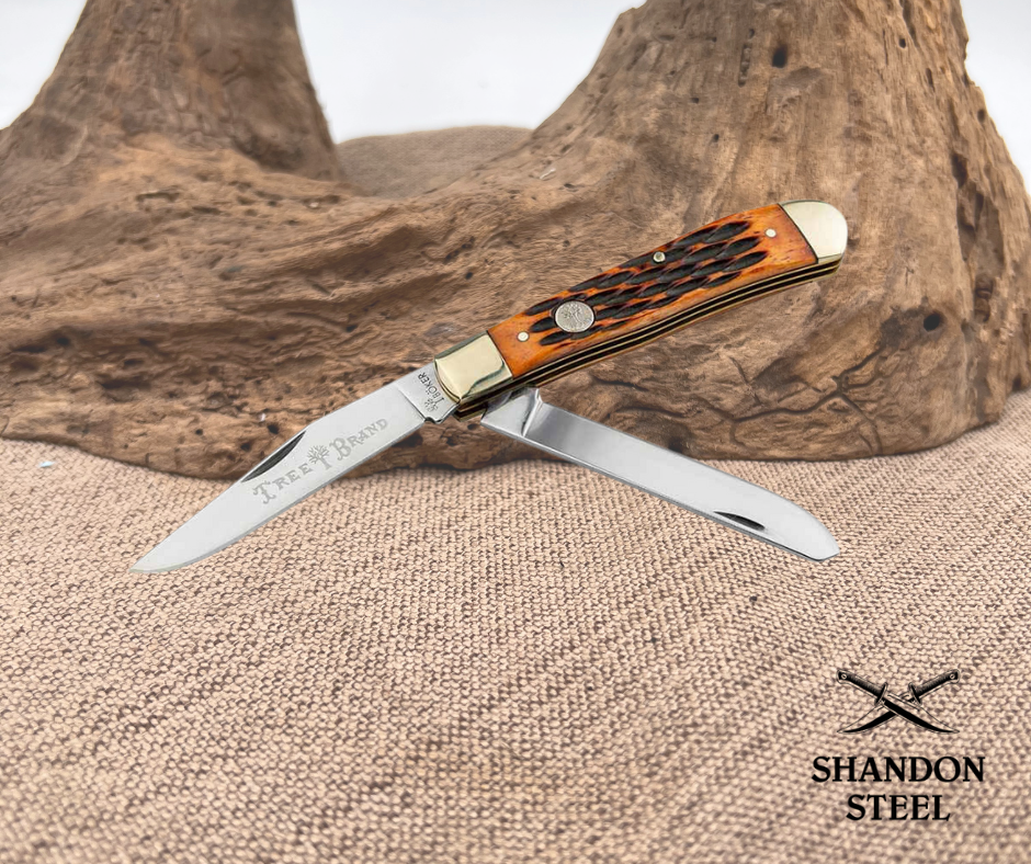 Boker Traditional Series 2.0 Trapper Jigged Brown Bone 110812
