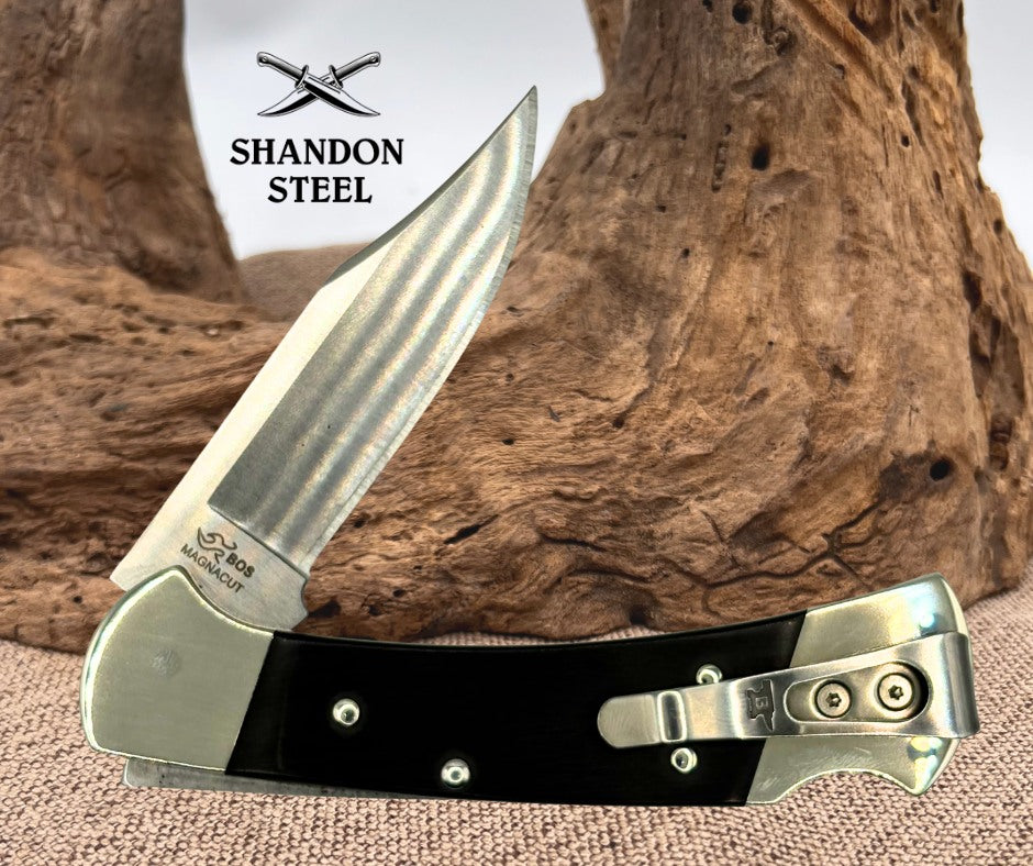 Buck 112 FOLDING HUNTER,THIN,EBONY,MAGNACUT 0112BRS20