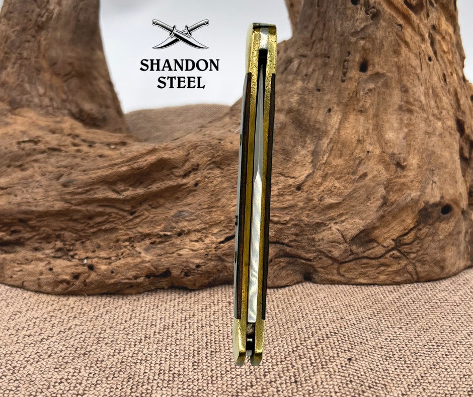 BUCK USA 055 Lockback 2010 Folding Clip Point Pocket Knife Wood Handle (70)