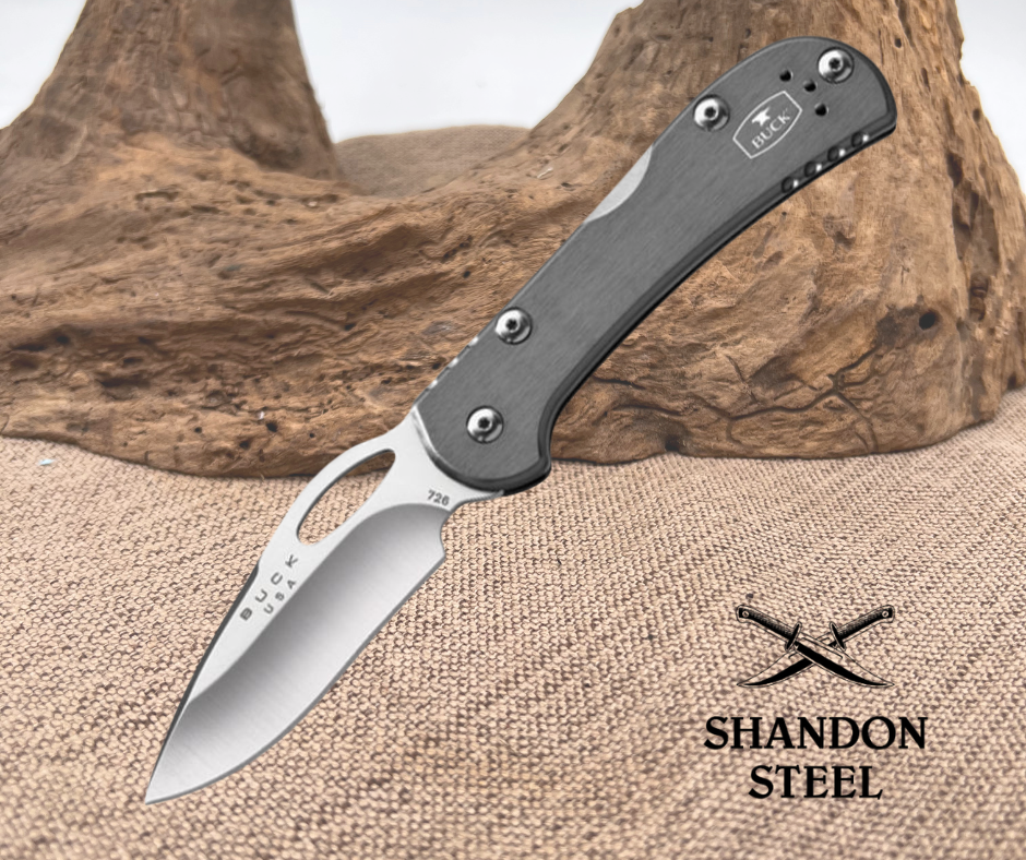 Buck Mini SpitFire Lockback Gray 726GYS
