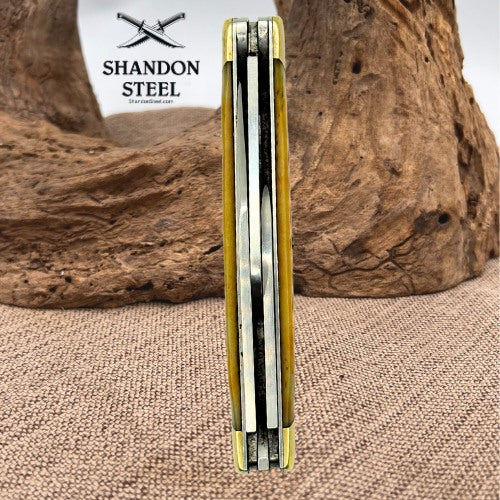 Buck 371 Stockman 2016 Traditional Folding Pocket Knife 3 Blade Jigged Bone (61)