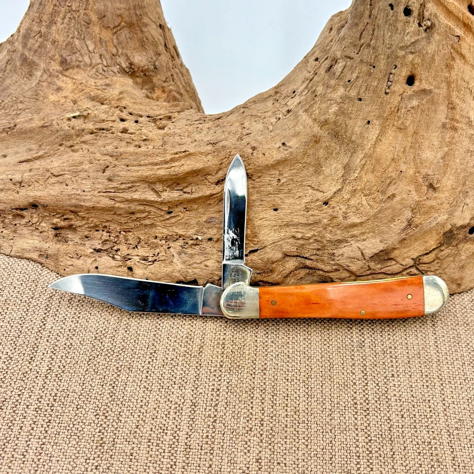 CASE XX HAPPY THANKSGIVING 2007 CHESTNUT BONE POCKET KNIFE COPPERHEAD 6249 (107)