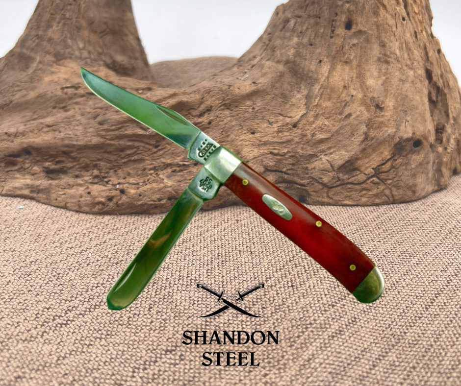 CASE XX & SONS LIMITED RED CROSS FOLDING POCKET KNIFE TRAPPER 6207 SS