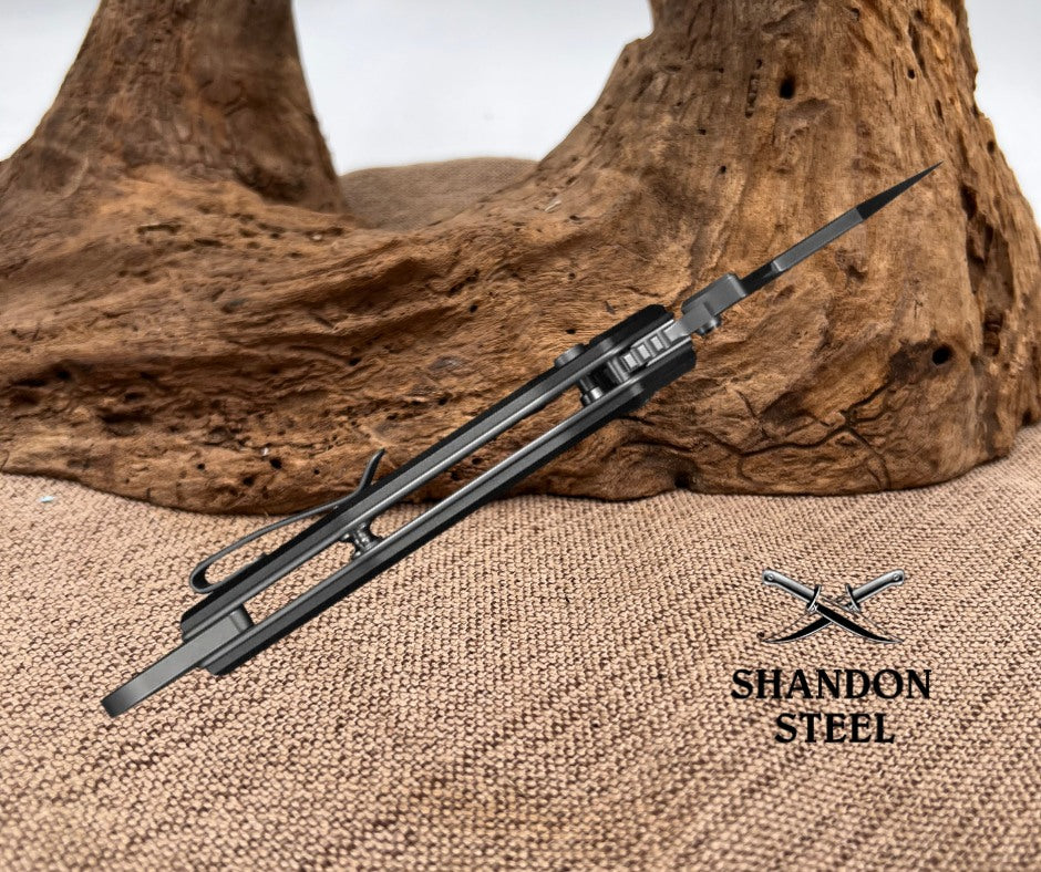 CIVIVI Amaroq Flipper & Thumb Stud & Button Lock Knife Gray Aluminum Handle (2.11" Satin Finished Nitro-V Blade) C24018-1