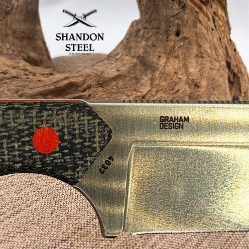 CRKT Razel Fixed Blade Cleaver Chisel Knife Full Tang 2.9"D2 Blade 4037 (132)