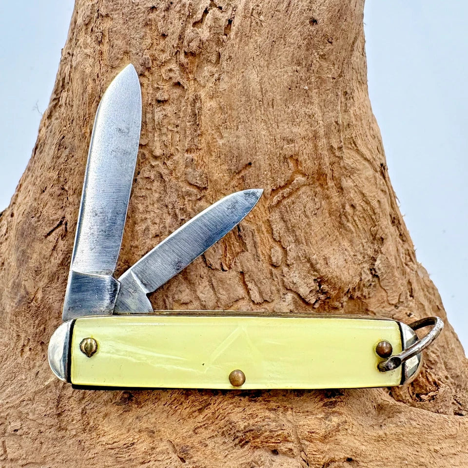 Camco USA Vintage Folding Pocket Knife Alpina, Mi Souvenir 2 blade carbon (75)