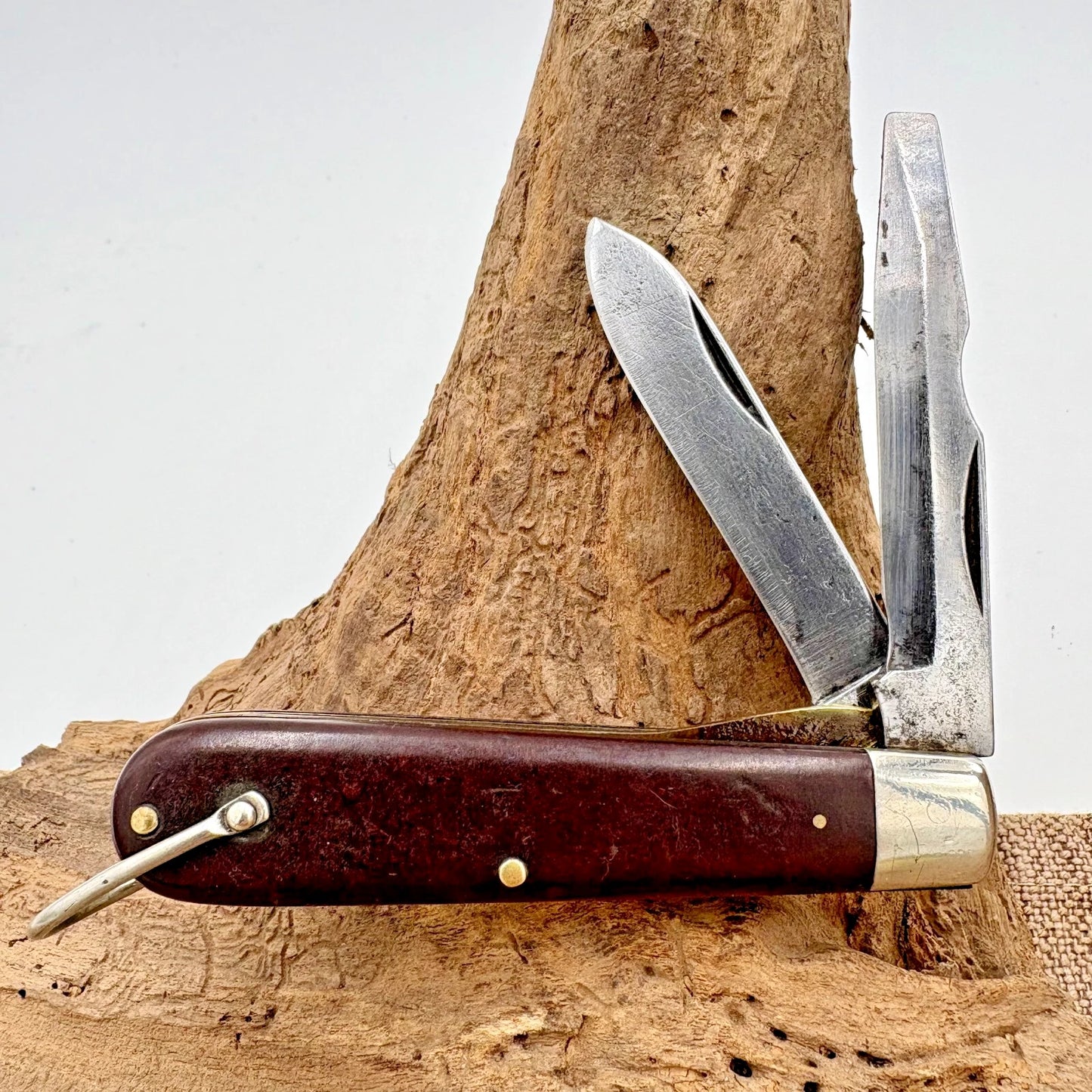 Camillus #27 Electrician Knife Vintage USA Two Blade Carbon Steel (139)