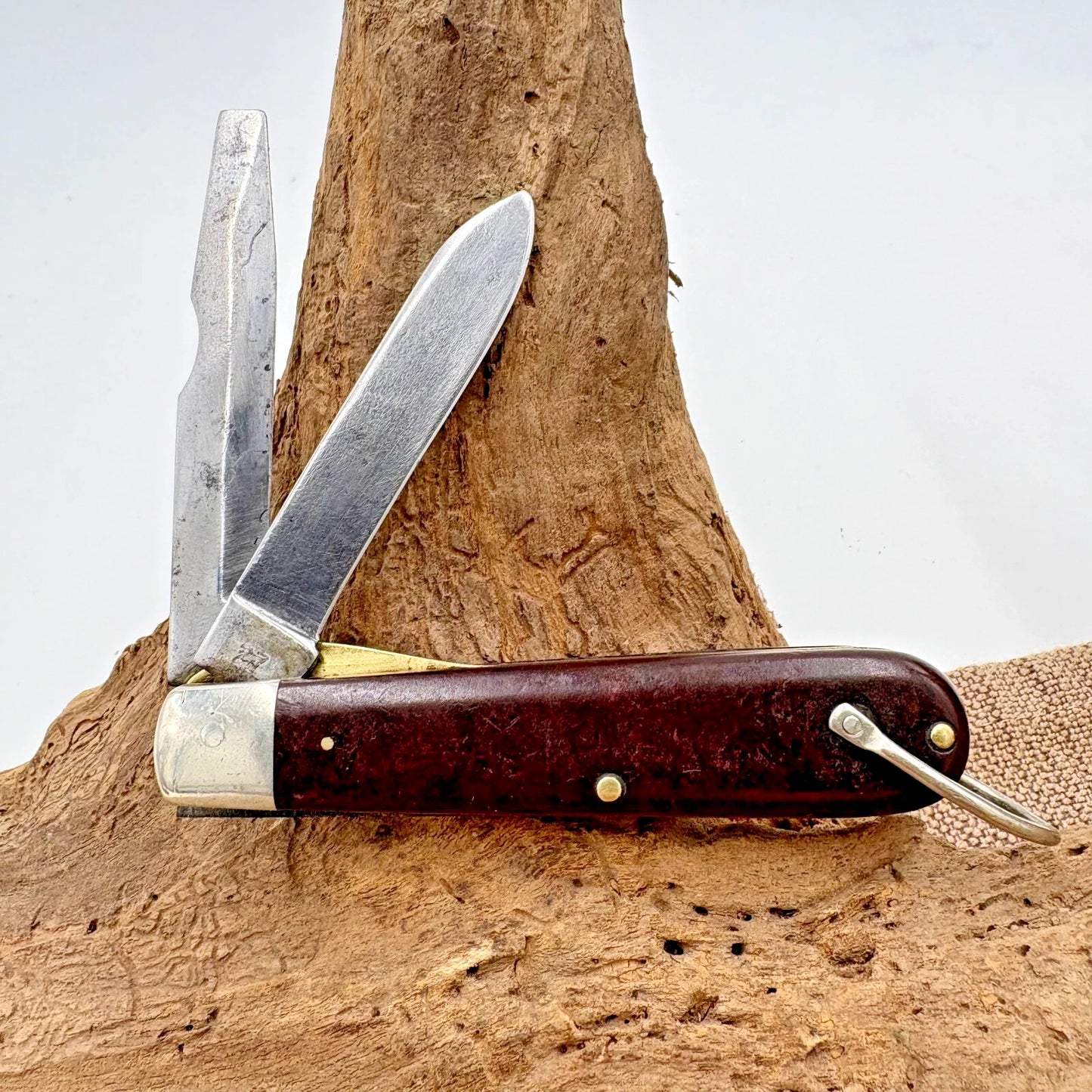 Camillus #27 Electrician Knife Vintage USA Two Blade Carbon Steel (139)