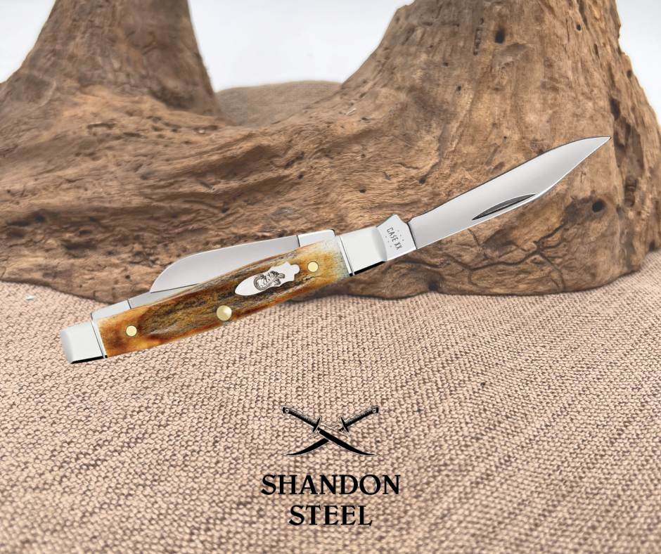 Case Small Stockman Burnt Stag CA10759