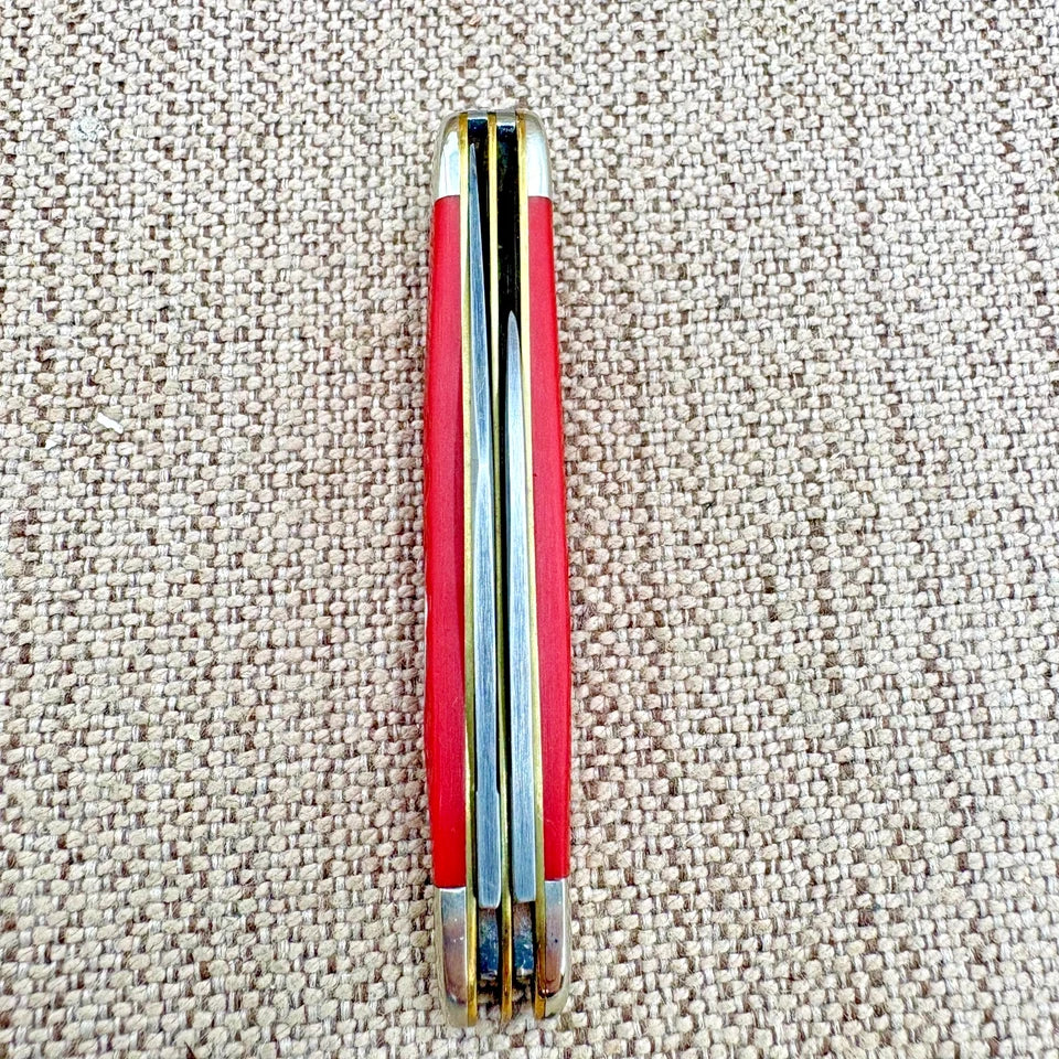 Red Bone Peanut Folding Pocket Knife USA Rare Collectible (59)