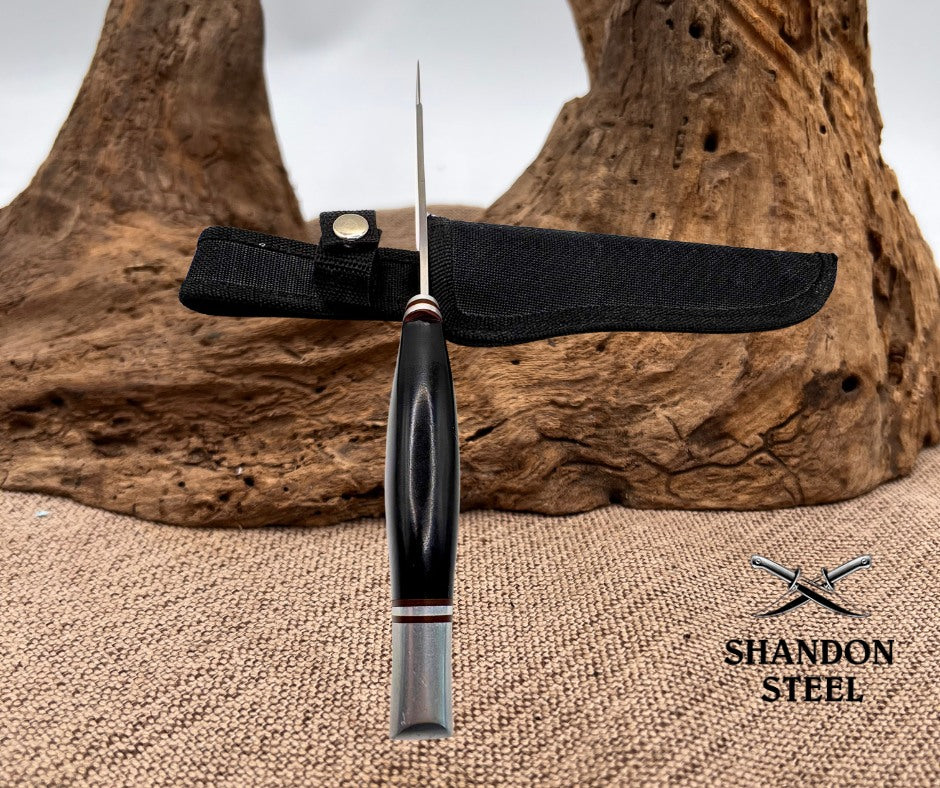 Case XX Stainless USA Model 300 Apache Fixed Blade Hunting Knife w/Sheath (25)