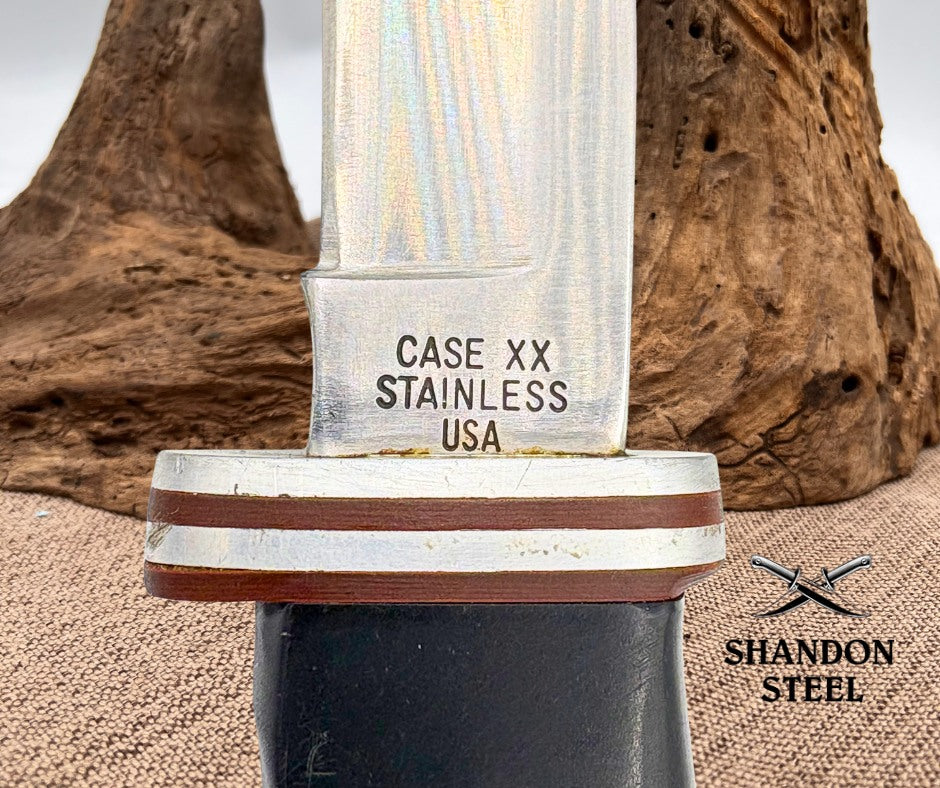 Case XX Stainless USA Model 300 Apache Fixed Blade Hunting Knife w/Sheath (25)