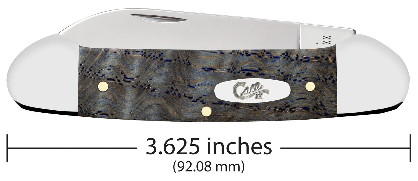 Case XX CANOE - SMOOTH BLUE CURLY OAK WOOD 47496
