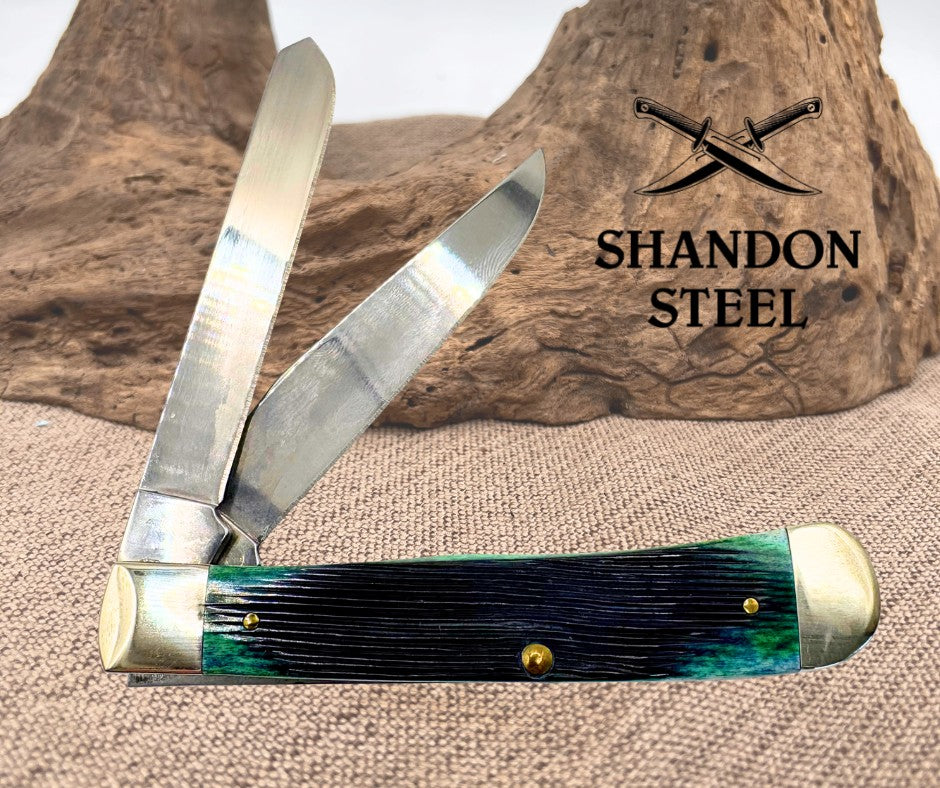 Case XX USA Hunter Green Bone Large Trapper 6254 SS Pocket Knife 2015 #32112 (2)
