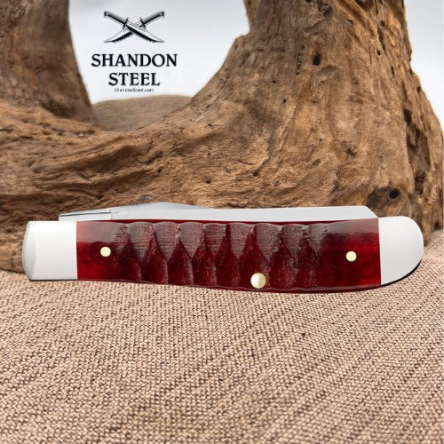 Case XX Mini Trapper Gator Jig Old Red Bone 51541 Stainless Pocket Knife