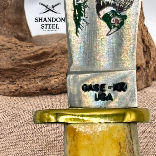 Case XX Small Game Knife Genuine Stag Handle Sheath In Vintage Box 523-3 1/4 *pre-owned