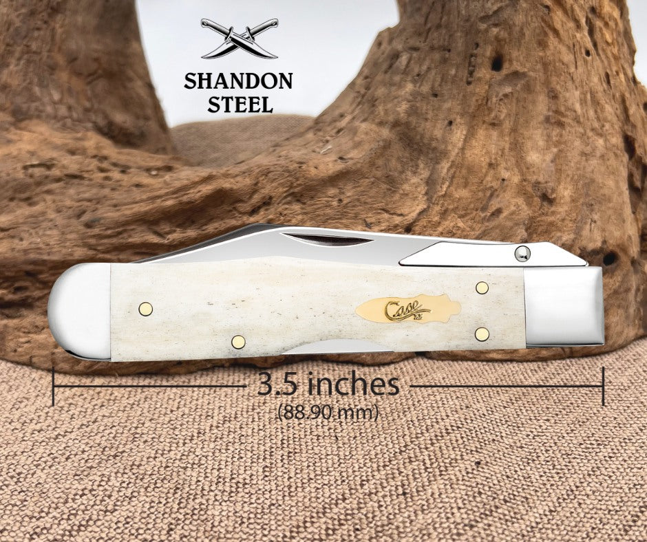Case XX Smooth Natural Bone Cheetah Cub (611 1/2L SS) 11027