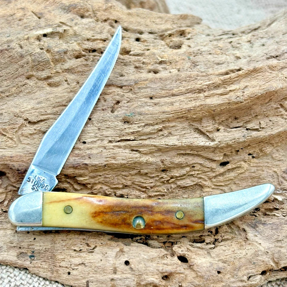 Case XX USA 510096 SS Tiny Toothpick 2009 Genuine Stag Handles Pocket Knife (24)