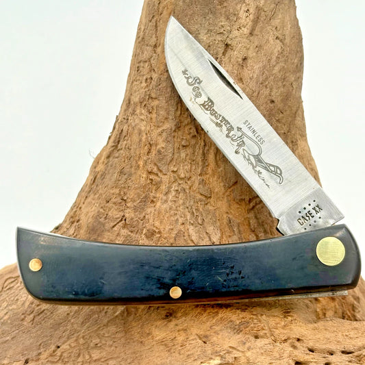 Case XX USA Sod Buster Jr Pocket Knife 2137SS 00095 6.50" Open Black Folder (54)