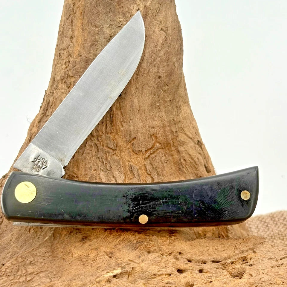 Case XX USA Sod Buster Jr Pocket Knife 2137SS 00095 6.50" Open Black Folder (54)