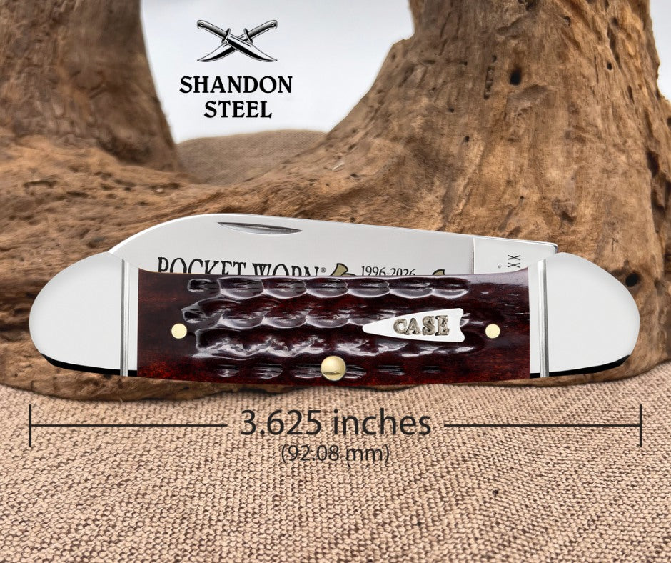 Case XX™ Canoe Pocket Worn 30th Mahogany Bone 55235 Stainless Pocket Knife