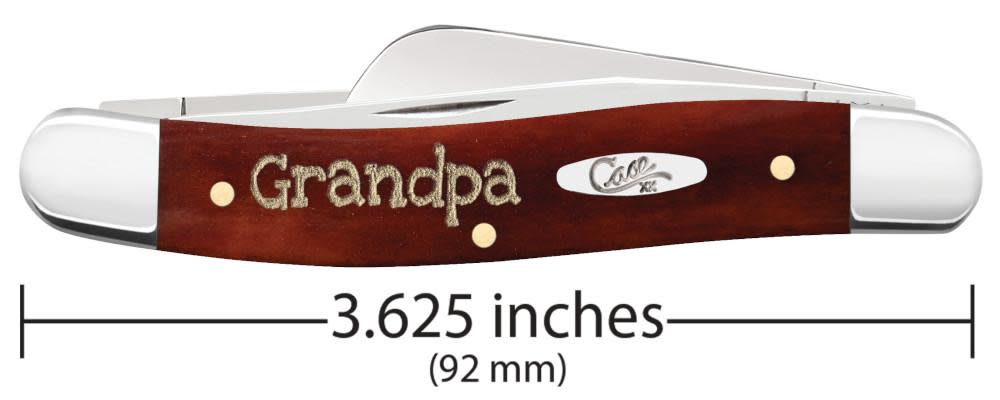 CASE XX KNIVES USA GRANDPA SMOOTH CHESTNUT BONE MEDIUM STOCKMAN KNIFE 10431