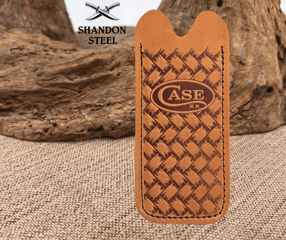 Case XX™ Knives 41412 Brown Leather Herringbone Slip for Medium Pocket Knife