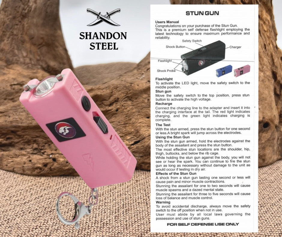 Cheetah Max Power Pink Mini Stun Gun, Micro USB CH-10PK