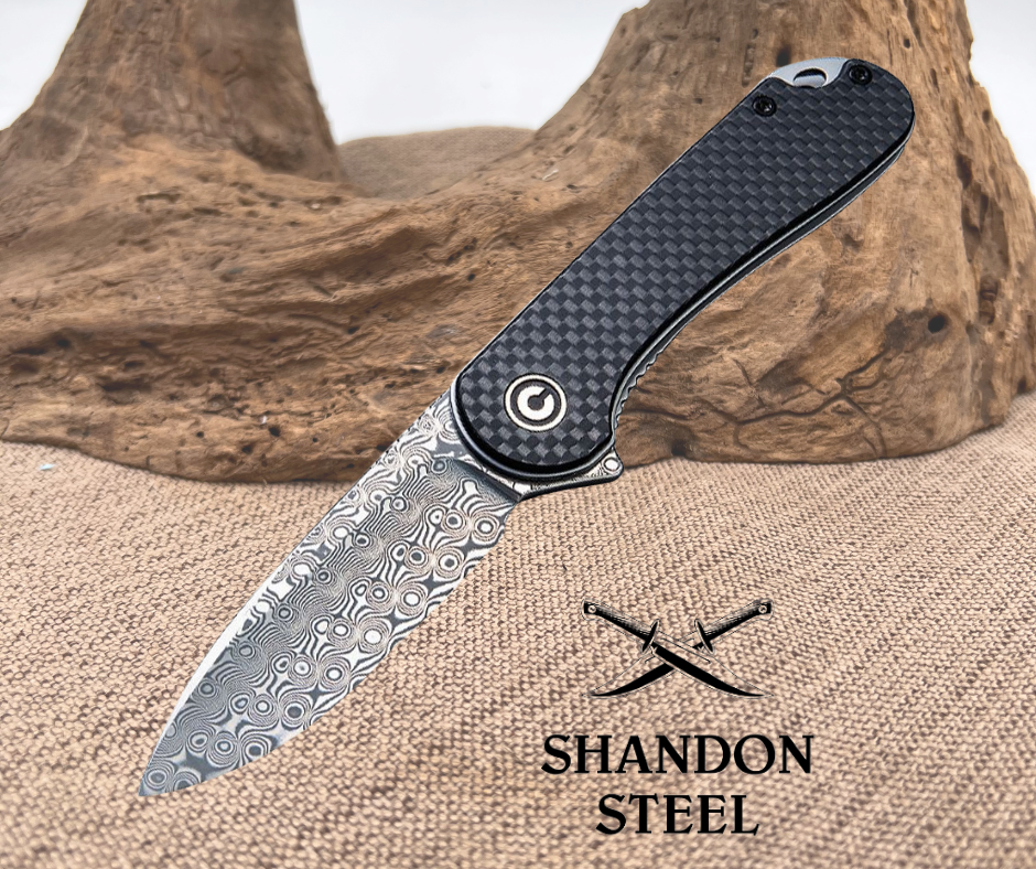 Civivi Elementum Linerlock Damascus C907DS