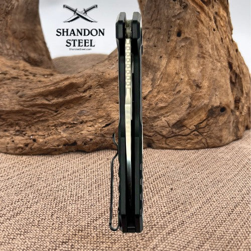 Critical Strike Rowdy B508-LCFSA Folding Pocket Knife VG10 Black Carbon Fiber