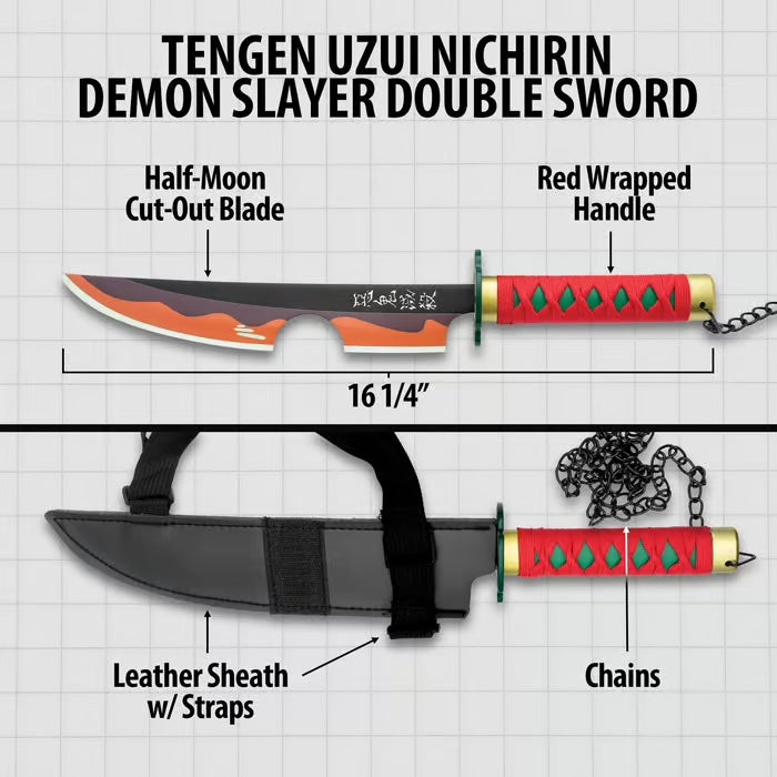 Tengen Uzui Nichirin Demon Slayer Double Sword - 16 1/4" BK6226