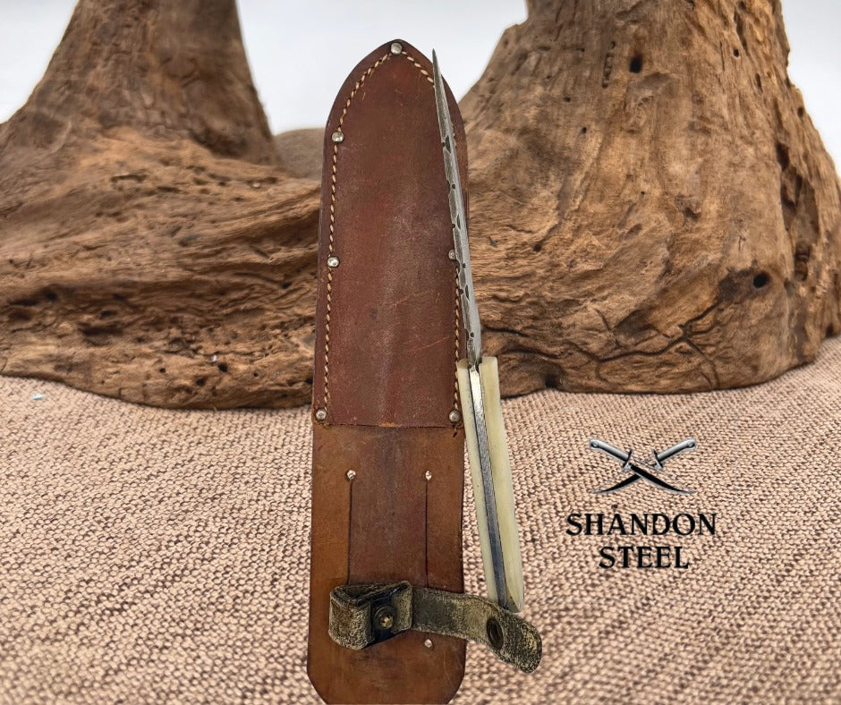 Damascus Hunting full tang, camping, hunting, outdoor Hand made forged (C08)