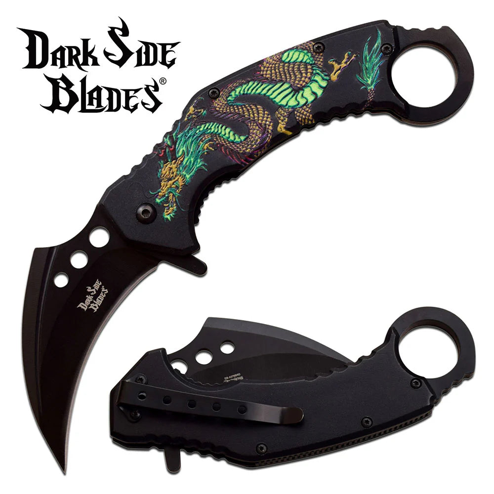 DARK SIDE BLADES DS-A076BGN SPRING ASSISTED KNIFE