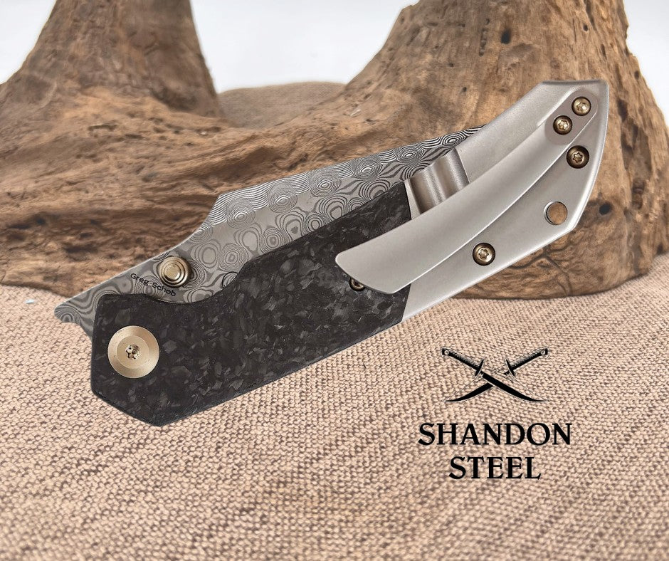 Kansept Knives Fenrir Linerlock Shred CF K1034B1
