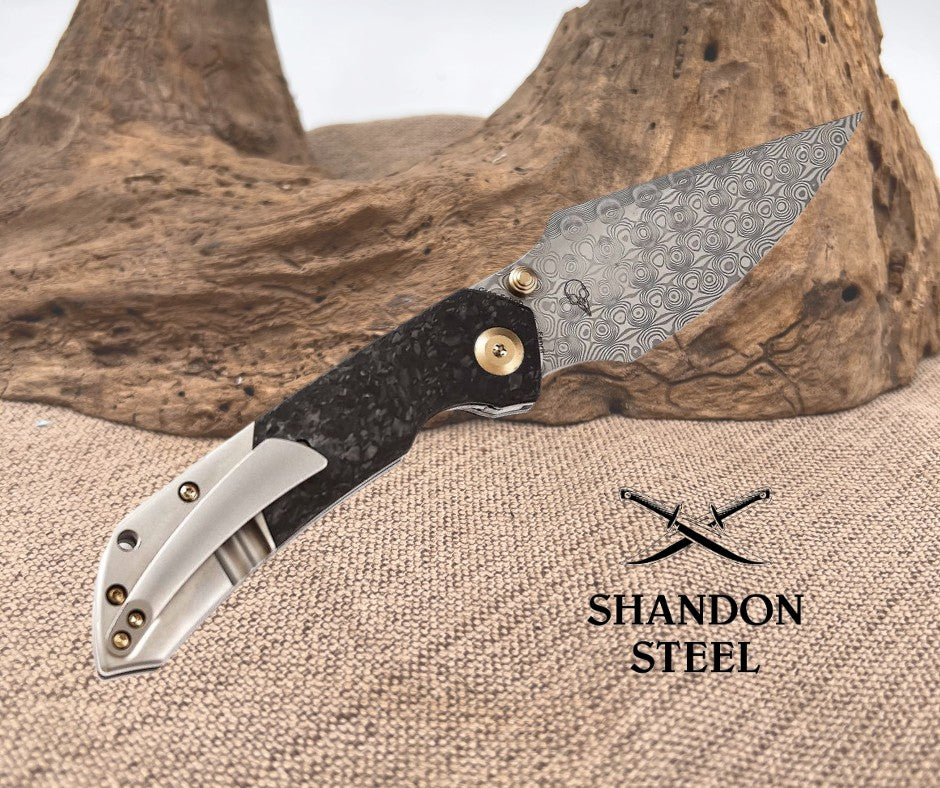 Kansept Knives Fenrir Linerlock Shred CF K1034B1