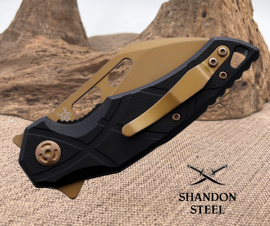 Fox Edge Atrax Linerlock Tan/Black FE-011